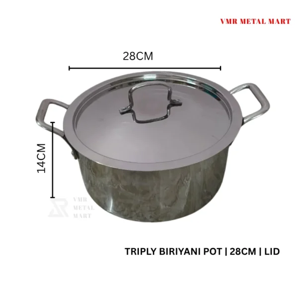 Triply biriyani pot