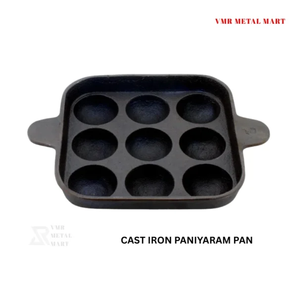 Cast Iron Paniyaram Pan (9 Pits)